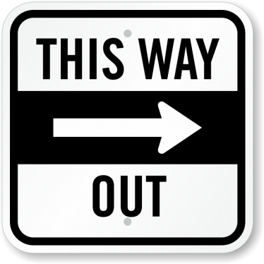 WAY OUT SIGN