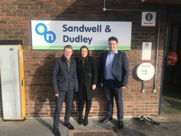 Nicola, Shaun and Andy Street at Sandwell and Dudley Station